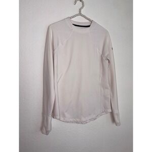 Under Armour ColdGear Reactor Top Medium White Fitted Long Sleeve Excellent Base